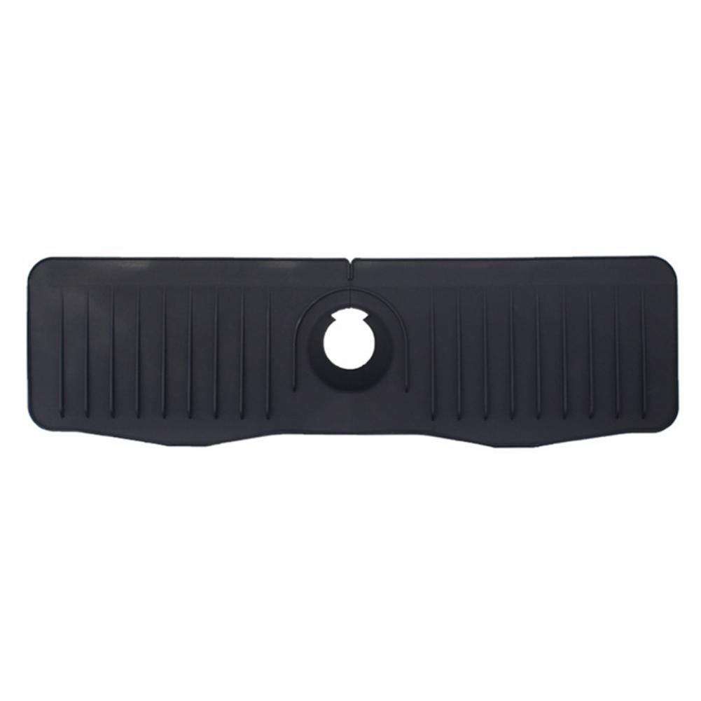 Kitchen Sink Splash Guard Silicone Faucet Handle Drip Catcher Tray Sponge Holder Faucet Sink Protectors Mat For Kitchen Bathroom