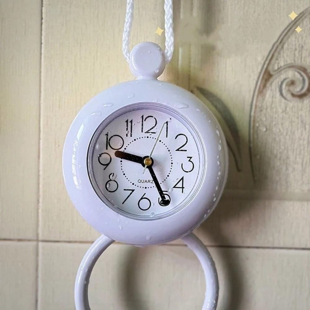 Silent Movement Bathroom Clock Nylon Lanyard Wall Mounted Clock Unique Desktop Clock  Bedroom