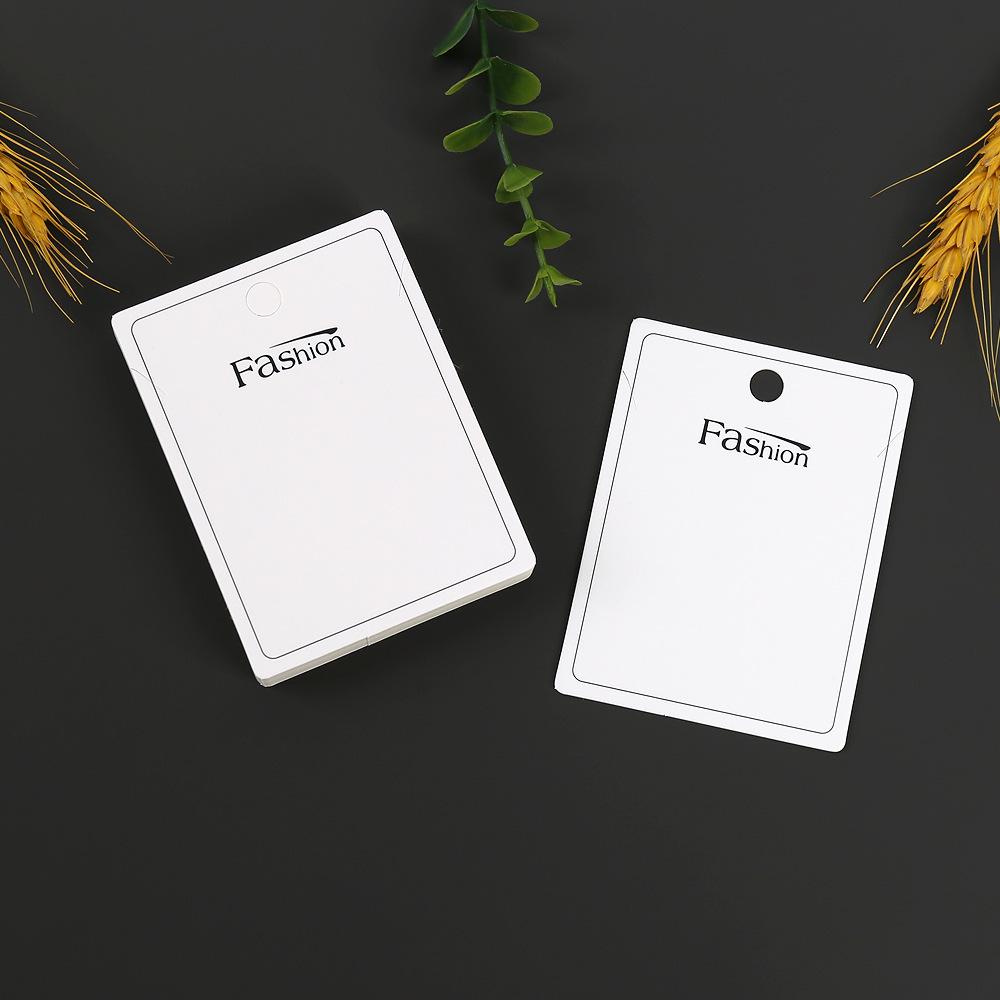 Rectangular Necklace Display Card - 6x8cm Simple Fashion Jewelry Packaging Hanging Card