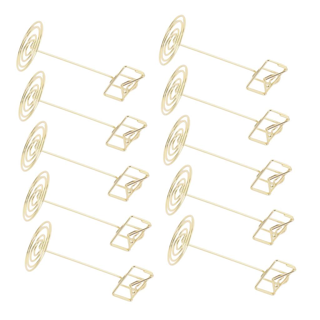 10PCS Table Number Holders Envelope Shape Metal Card Clips for Photo Menu Place Cards Restaurant Wedding Party