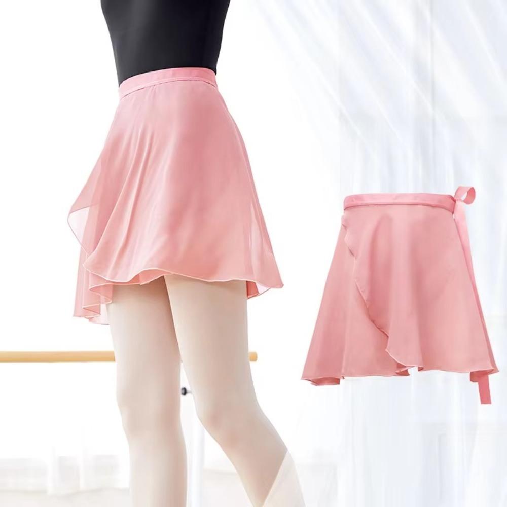 New Lace-up Ballet Skirts Chiffon Solid Color Leotards Skirt Dance Skirts Women