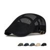 Casual Outdoor Beret Men's Hat Mesh Spring Summer Forward Cap Breathable Adjustable Newsboy Cap Flat Gorras