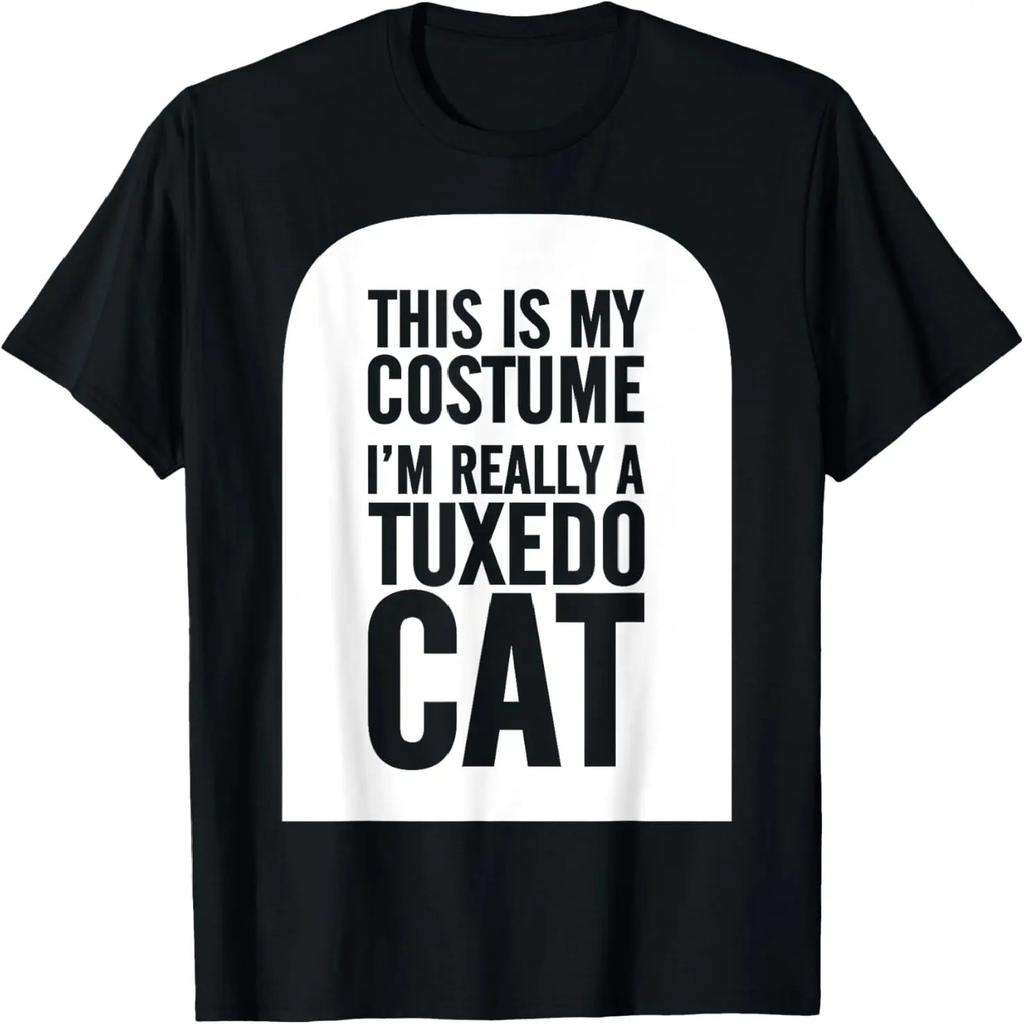 Halloween Shirt Tuxedo Cat This Is My Costume T-shirt