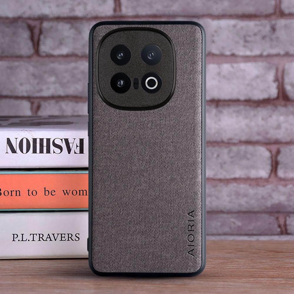Luxury Textile Leather Case for Vivo iQOO 15 13 12 V40 V60 V50 Lite X80 Pro X200 FE 5G cover  case