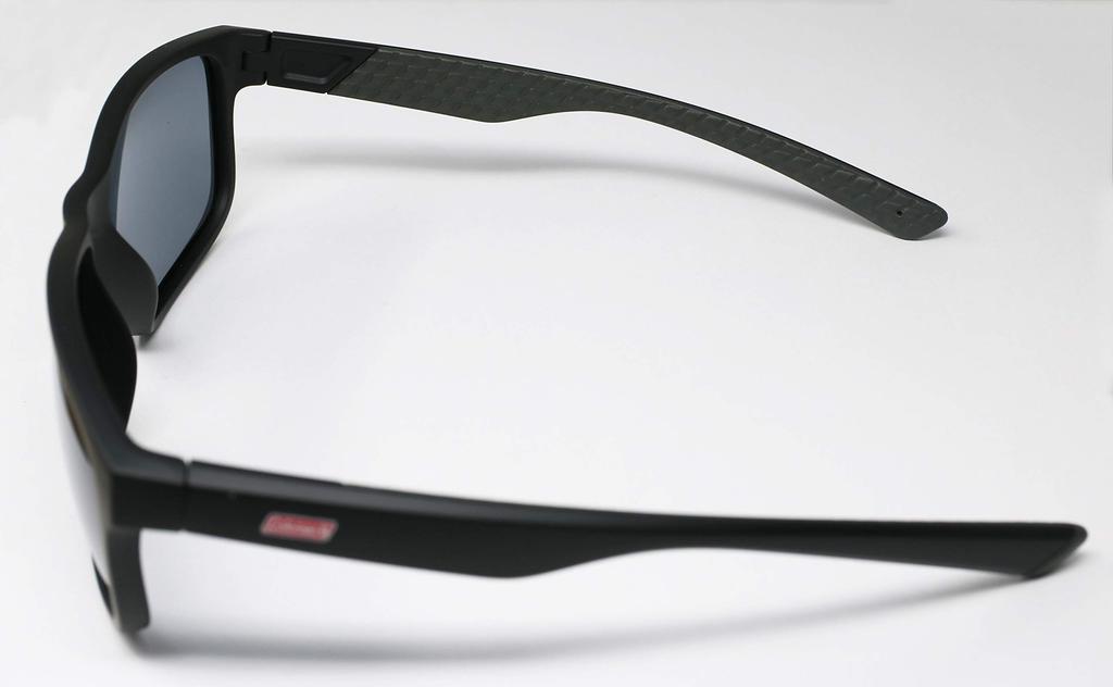 Coleman Sunglasses with UV Protection and Polarized Lenses, Black Matte Gray, CO3076-1