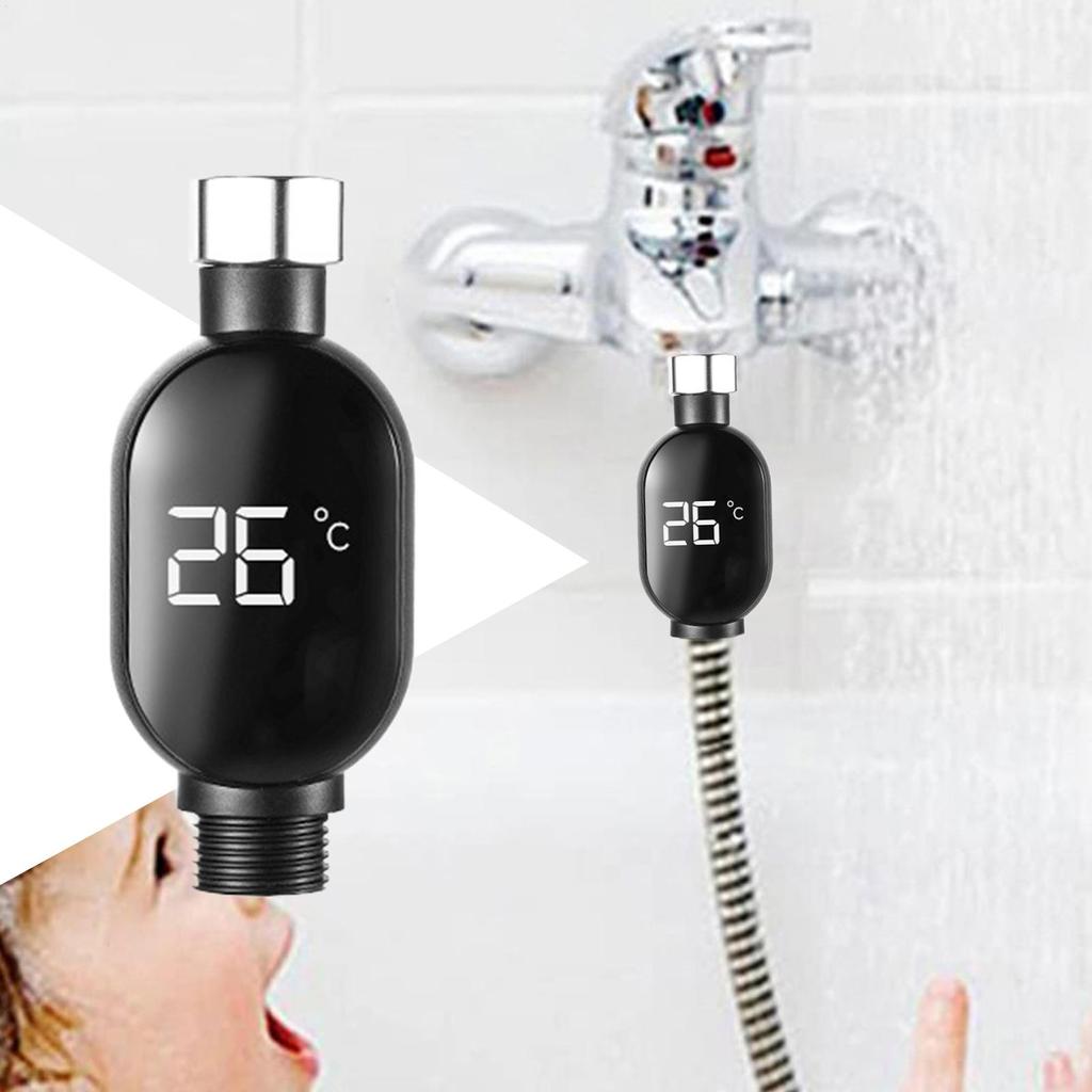 Shower Water Temperature Gauge Instant-Read Baby Bath Water Temperature Monitor Gauge Waterproof Bathroom Fixtures for Hotel