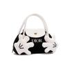 Dior [Customized Cosmetic Bag] Canvas Sailor Simple Elegant Daily Versatile Portable Black Handbag