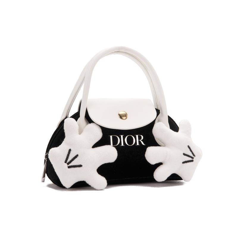 Dior [Customized Cosmetic Bag] Canvas Sailor Simple Elegant Daily Versatile Portable Black Handbag