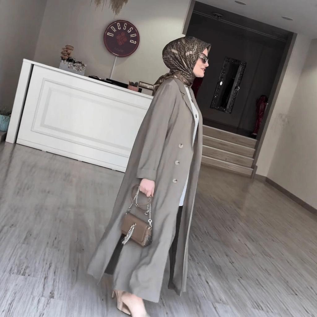 Middle East Arabian Women's New Fashion Loose Casual Cardigan Long Dress Shirt Long Dress