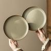 Round Deep Plate Retro Style Ceramic Plate Japanese Tableware Plate Household Dish Steak Plate Salad Plate Dinner Plate
