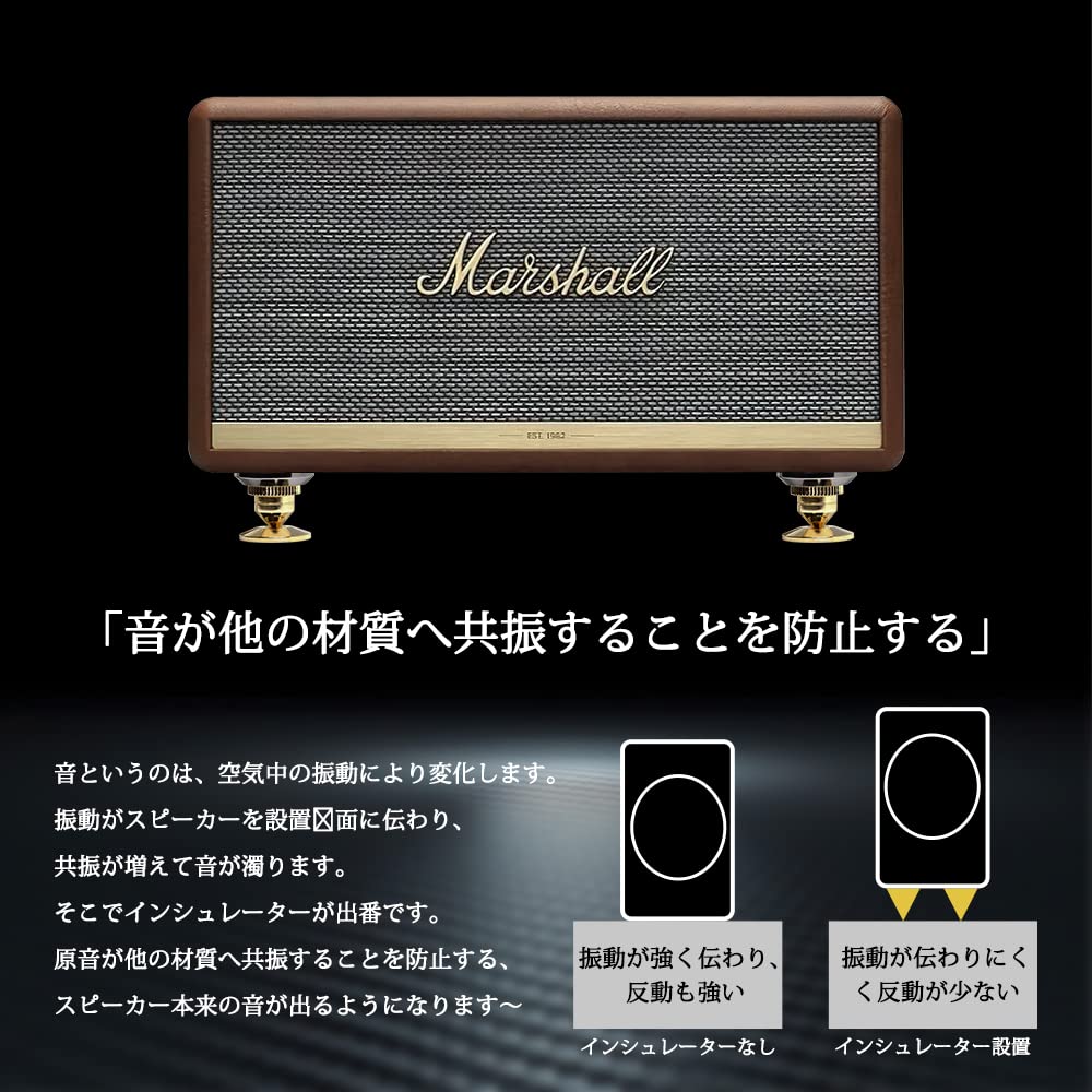 yazi Insulator Set of Spike Improves Sound Adjustable Spike Includes 16 Pieces of Metal Spike Sturdy Speaker, 8, Receiver, Audio, Quality, Height,