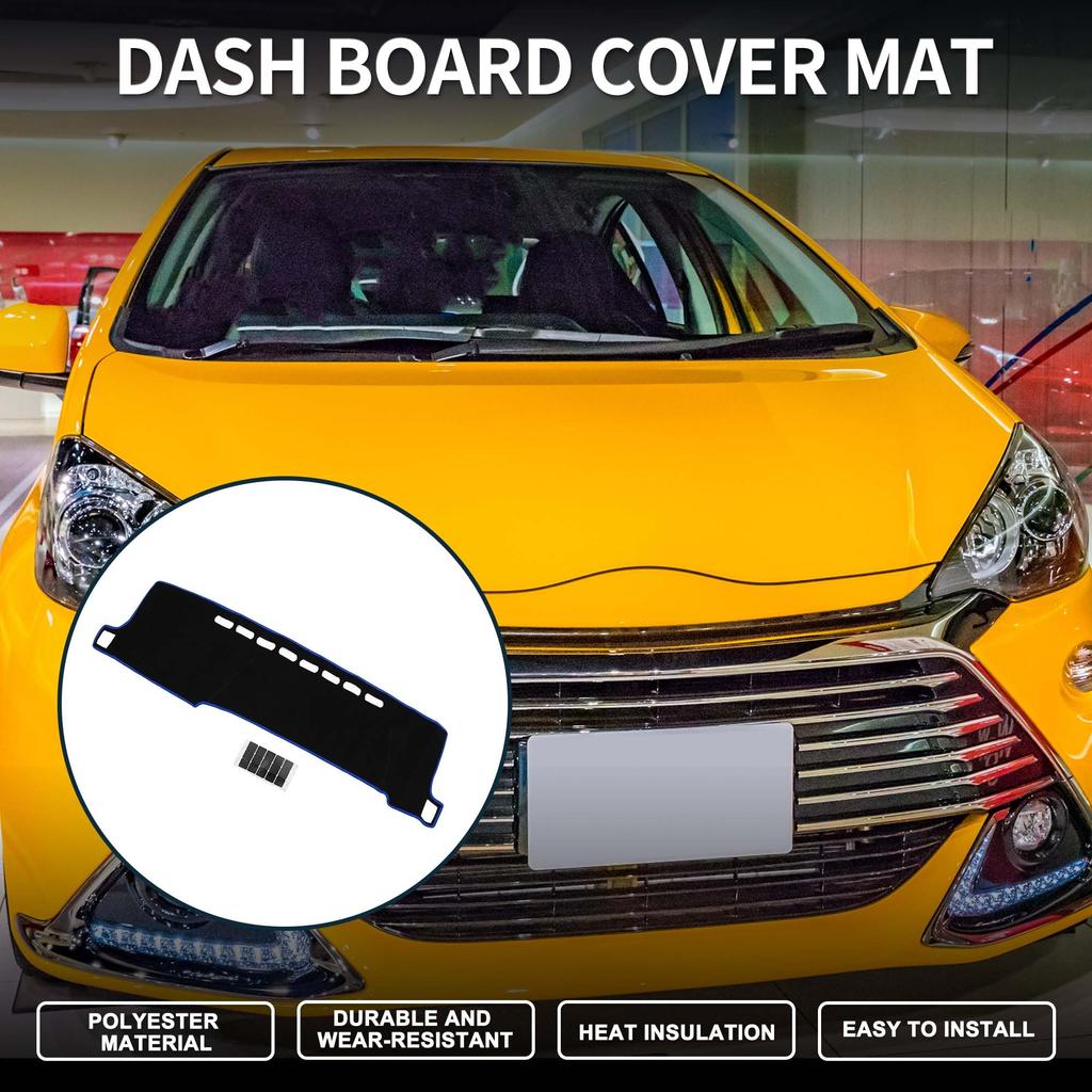 TUCKBOLD Dashboard for Toyota Center Console Dashboard Cover 1 Set Mat/Cover Aqua/NHP (10 Series, 2011-2021) Mat, Black/Blue,