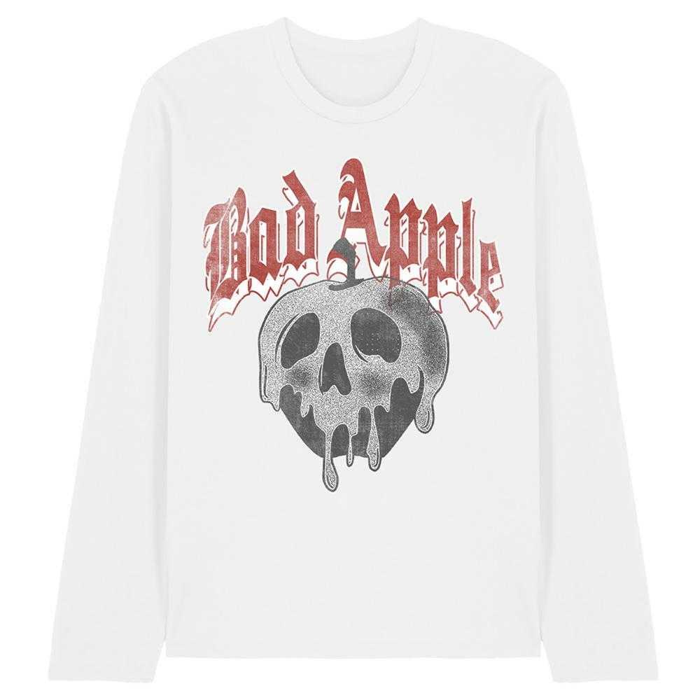 Schneewittchen und die sieben Zwerge Unisex Erwachsenen Bad Apple Totenkopf Langarm-T-Shirt