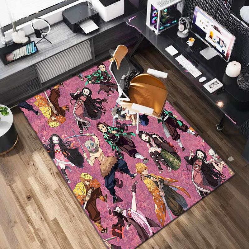 Japanese Manga Artist Koyoharu Gotouge's Demon Slayer Carpets, Home Decor, Non-slip Door Mats, Hallway Seat Mats, Outdoor Picnic Mats, Rugs H29