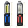 USB Rechargeable COB LED Flashlight Portable Work Light Magnetic Hook Torch Camping Lamp with Built-in Battery Car Repair Lamp