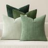 4-Piece Boho Farmhouse Throw Pillow Covers, Modern Nordic Cushion Covers, Soft Corduroy (Pillowcases Without Inserts)