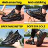 New Rotary Buckle Security Boots For Men Work Sneakers Women Boots Breathable Steel Toe Shoes Safety Puncture-Proof Men Boots