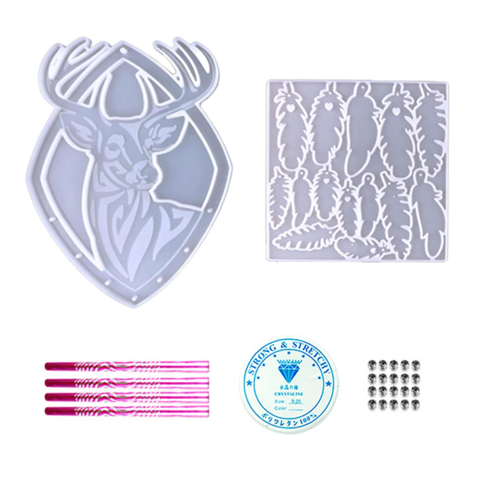 New Creative Silicone Resin Mold Dream Catcher Pendant Home Decoration Wall Hanging Ornament Silicone Molds Wolf Deer
