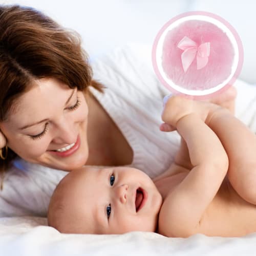 SMASOLO 3-Piece Baby Powder Puff, Large, Fluffy Powder Puff for Pug Hair, Pink, for Toddlers, Gentle On Skin, Lightweight, Body Powder, Versatile