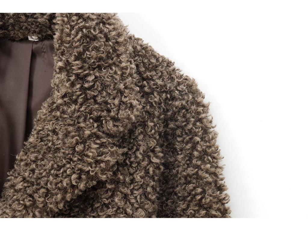 Schicker Damen Kurzmantel mit Kunstfell-Effekt - Stilvolles europäisches & amerikanisches Design