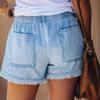 Women's Color Jeans Stretch Slim Fit Distressed Denim Shorts