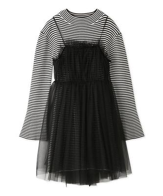 Sustaina Tulle Cami Set Mini Knit Dress SWNO235050 BORDER [Sneider] Women's