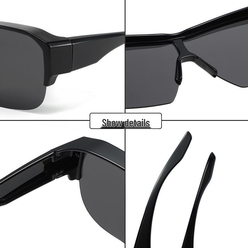 Women's Ultralight Half-Frame Polarized Cycling Sunglasses - Wear Over Prescription Glasses, Clip-On, Anti-UV