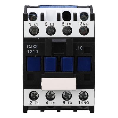 AC Contactor 220V 3P 1NO 12A Rail Mount Silver Contact Low Voltage Motor Controller