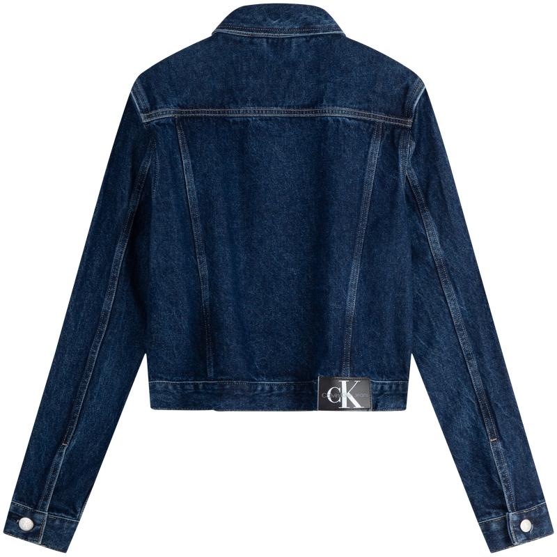 Calvin Klein Vintage Studded Short Denim Jacket Women jackets Denim-Blue J223670