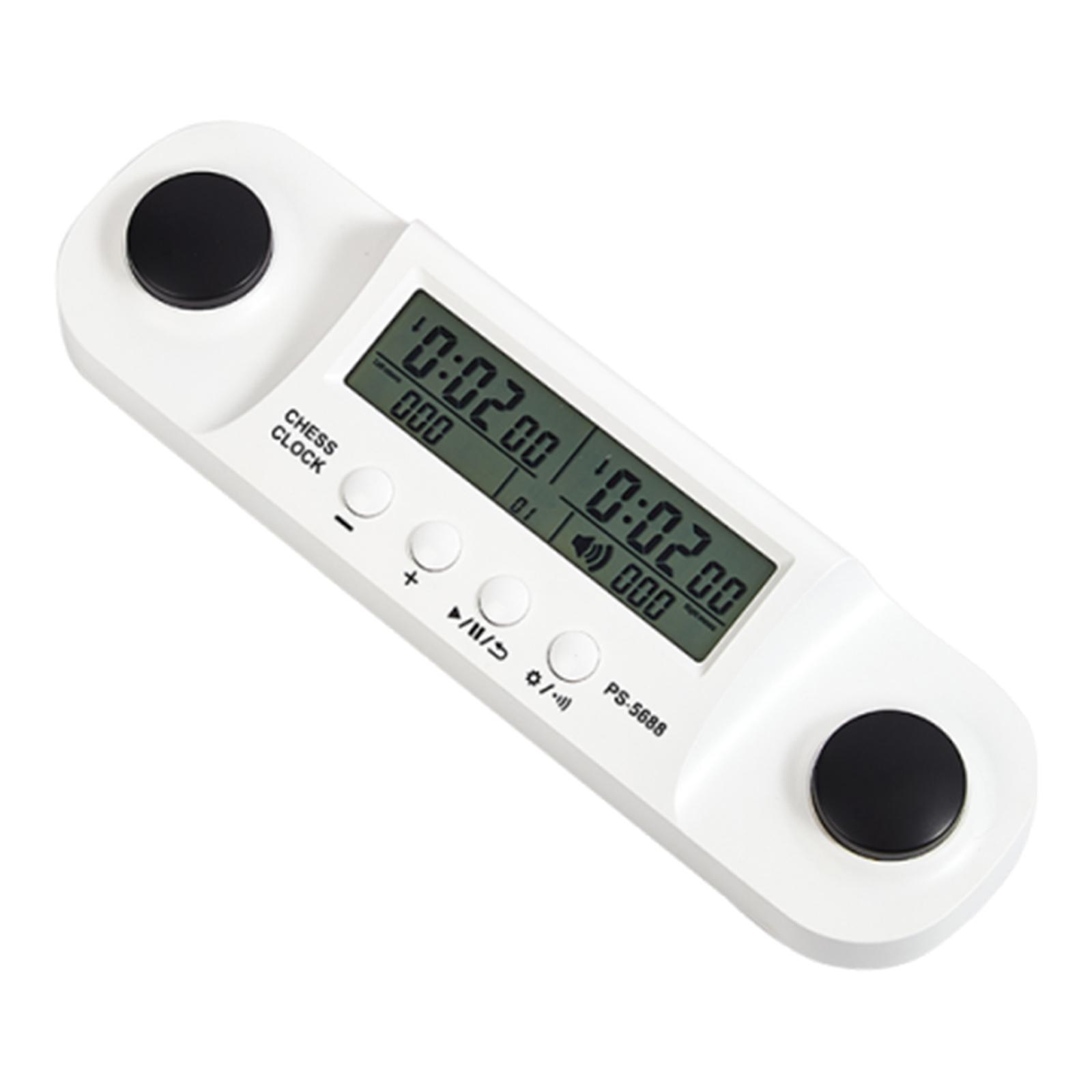 

Portable Electronic Go Timer with Basic Bonus Delay & Positive Time Chess Game Training Clock Digital Screen Chess Training Tool білий