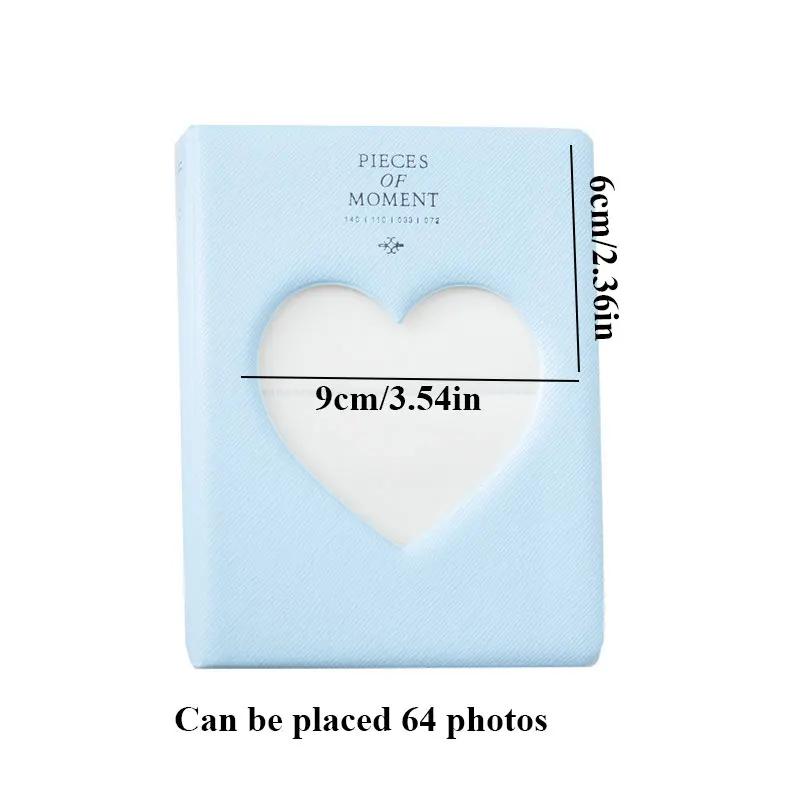 Photocard Holder 3 Inch 64 Pockets Photo Album Love Heart Movie Ticket Star Collection Photo Sticker DIY Mini Instax Album