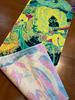 Hand Towel from the Popular Suikoden of the 108 by Utagawa Featuring a Crazy Ukiyo-e Series, "One Heroes," Kuniyoshi, Pattern.