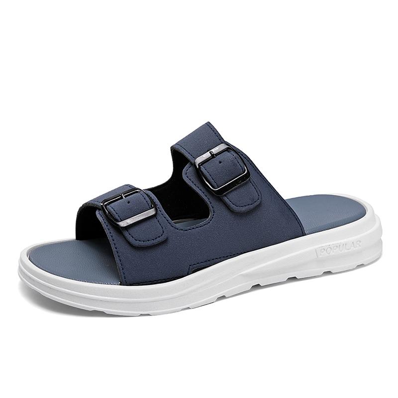 Fashion Slippers  New Summer Genuine Cow Leather Men Shoes Lightweight Soft Beach Sandals Casual Men's Flip Flops