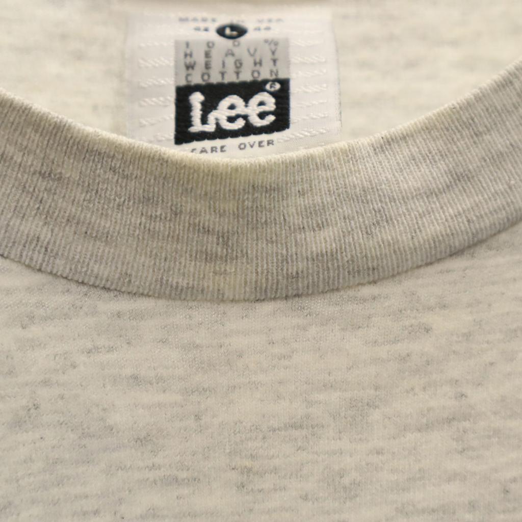 Lee 90s Old USA Made Short Sleeve T-shirt L Gray Men's Used
