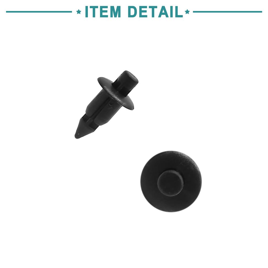 ACROPIX Nietclip Stoßstangenbefestigung 6,5mm für Ho nda Kompatibel mit Accord, Schwarz, 10 Stück