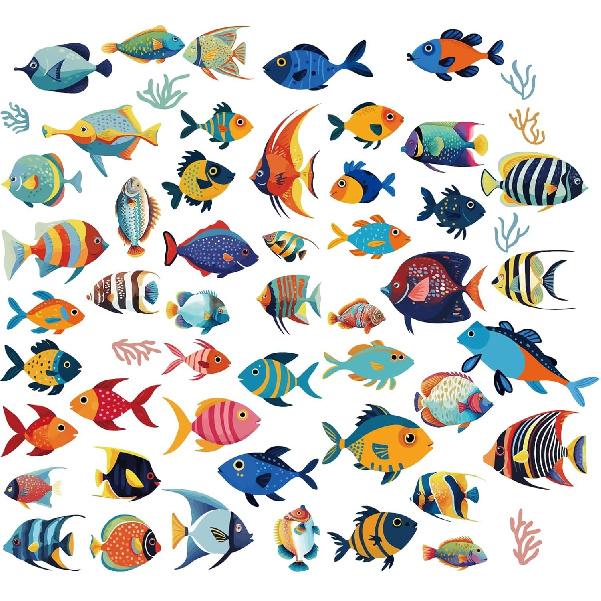 CRASPIRE 8 Sheets 8 Styles Turtle Window Sticker Self Adhesive Sea Grass Ocean Wall Decals Peel and Stick Clings PVC Waterproof Decor for Bedroom