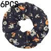 6pcs/lot Hair Scrunchies Bands Scrunchy Ties Ropes Ponytail Holder for Women Accessories Fabric Headwear Ditsy Floral Sweet Cute