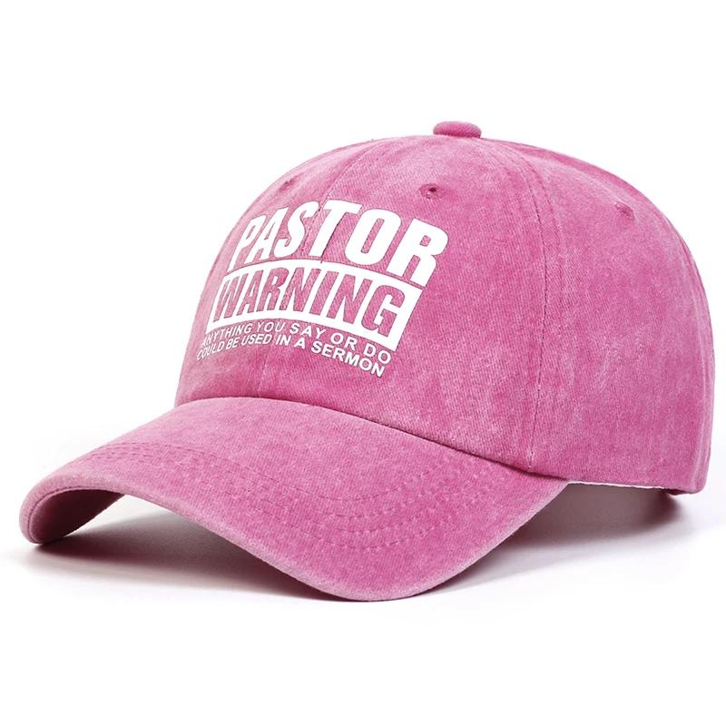 

Unisex Pastor Warming Print Wash Baseball Caps Spring And Autumn Outdoor Adjustable Casual Hats Sunscreen Hat Sports Cap