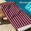 Różowo-Bordowe Paski Pionowe Szybkoschnący Ręcznik Kąpielowy Mikrofibra Ręcznik Plażowy Lekki Pływanie Kemping Joga Plaża Out