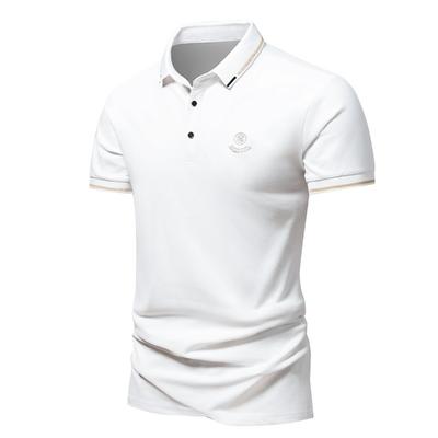 European and American Men's Top Polo Shirt Short Sleeved T-shirt Men's Summer Lapel Bottom Shirt Half Sleeved Shirt