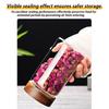 Coffee Bean Glass Sealed Jar Tea Coffee Powder Spice Sealed Storage Jar Acacia Wood Lid Glass Jar