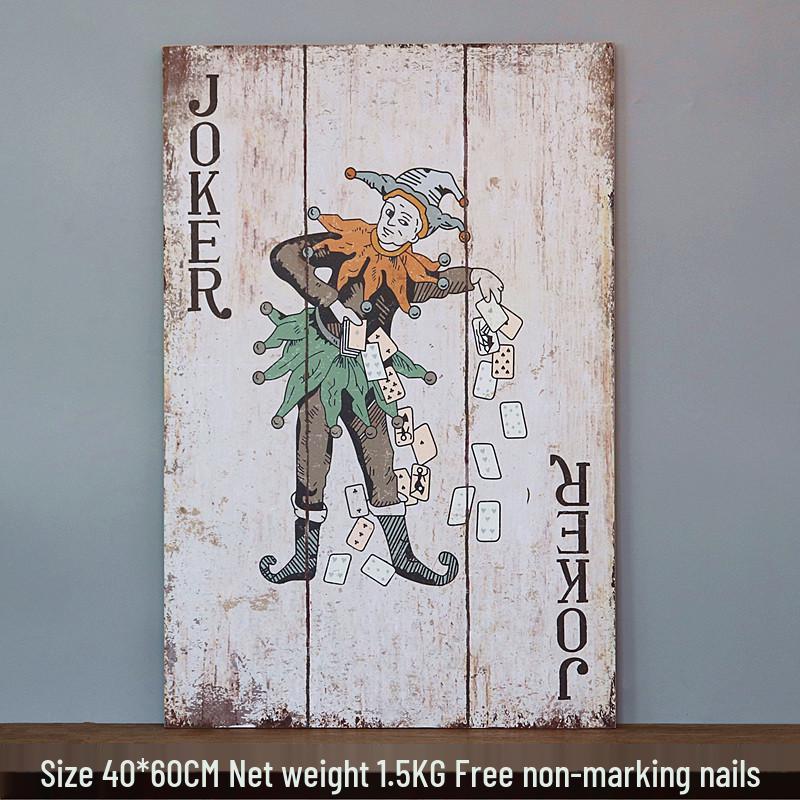 Vintage Playing Cards Wall Art for Bar, Cafe, or Living Room Decor