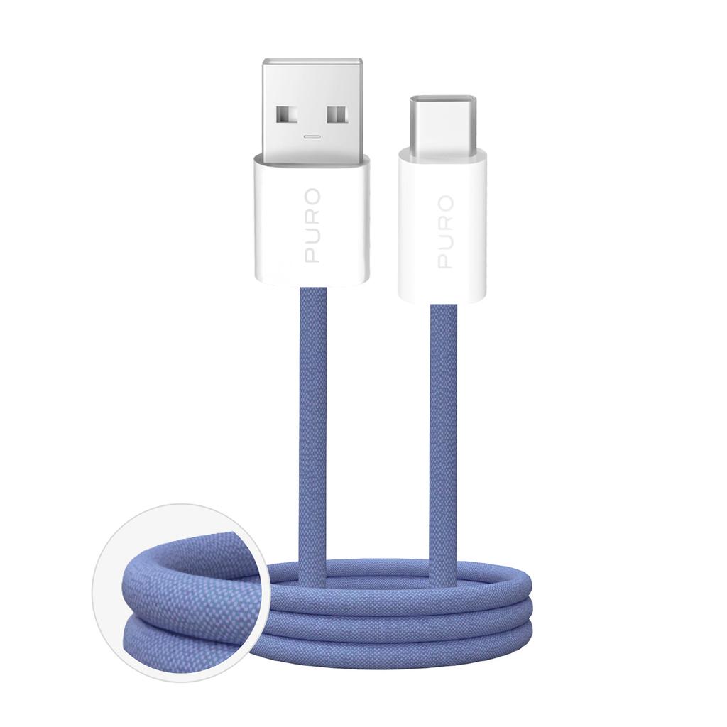 Fabrik 2.0 10W 1.5 m braided USB-A - USB-C cable - blue