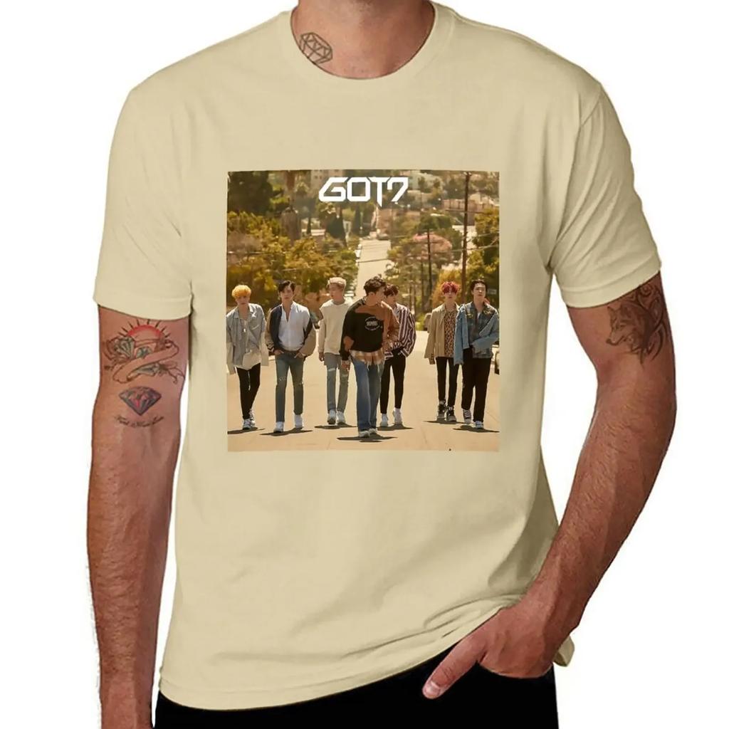 GOT7 T-Shirt cute tops anime blanks heavy weight t shirts for men