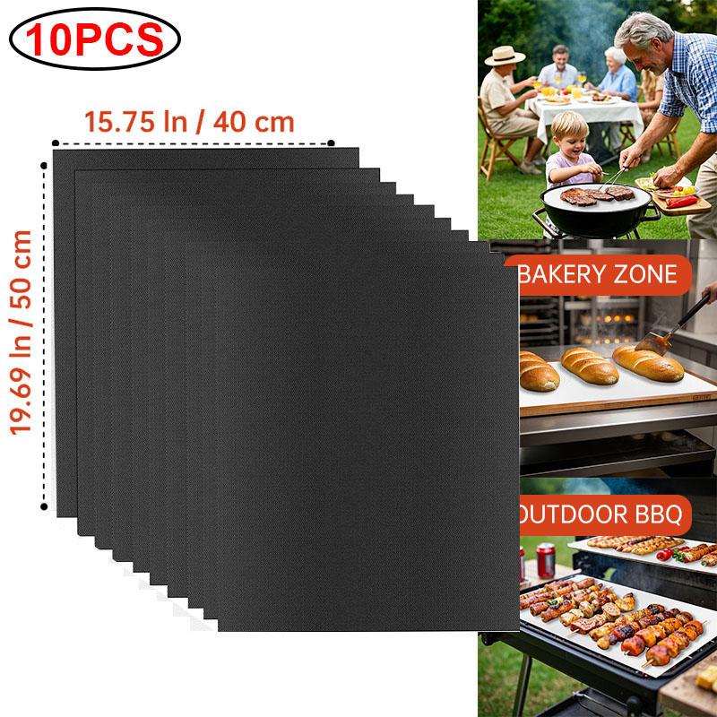 60*40cm Non-stick BBQ Grill Mat Baking Mat Barbecue Tool Cooking Grilling Sheet Heat Resistance Easily Cleaned Kitchen BBQ Tool