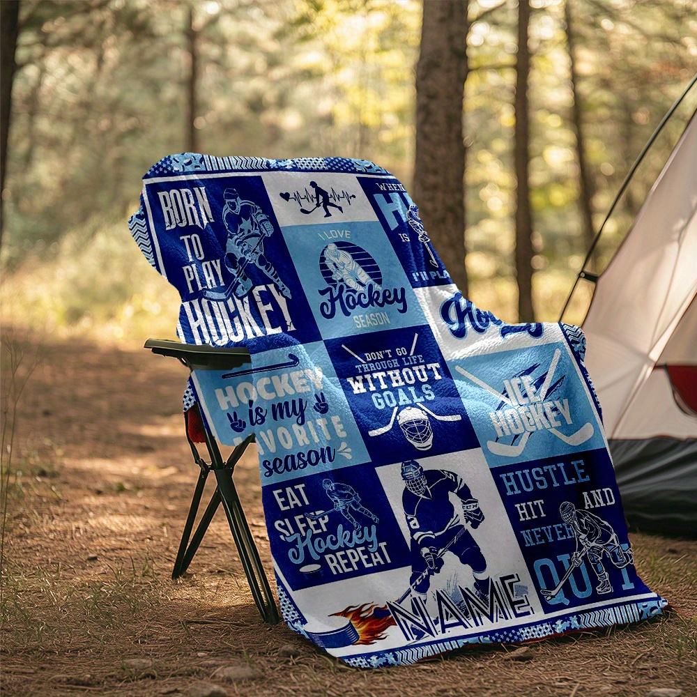 240Gm2 Hockey Outdoor Comfortable Soft Lightweight Allseason Multipurpose Blanket For Travel Camping Picnics Sofa Office Bed Living Room Gift For