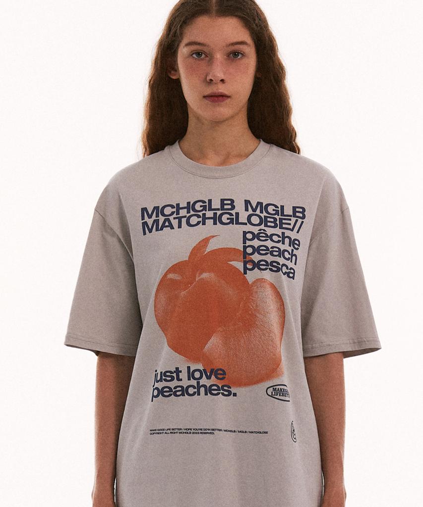 MATCHGLOBE Peaches Oversized Tee (Beige)