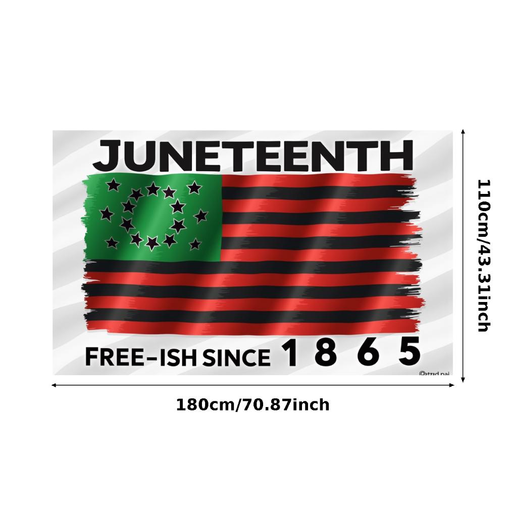 Indoor Outdoor Use Freedom Banner Commemorative Banner Juneteenth Flag for Educational Display Cultural Celebration