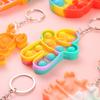 Bellen Blaas Sleutelhanger Studenten Kantoorpersoneel Stressverlichting Drukker Bubble Sleutelring Rugzak Hangende Decoratie Bedeltje