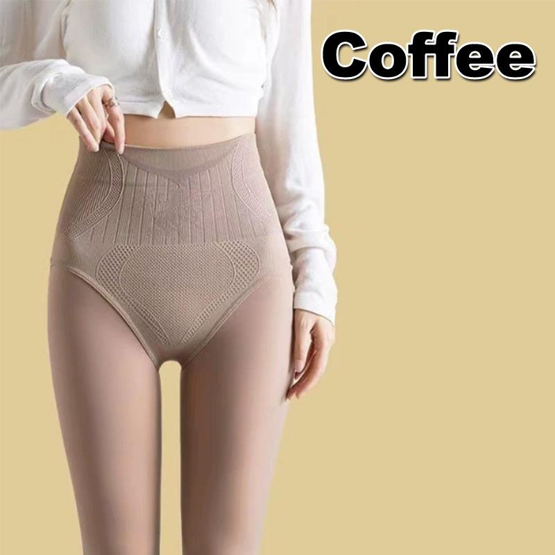 Collant invernali a vita alta sollevamento glutei donna ispessiti sexy traslucidi controllo pancia gamba snella tights elastici pantaloni